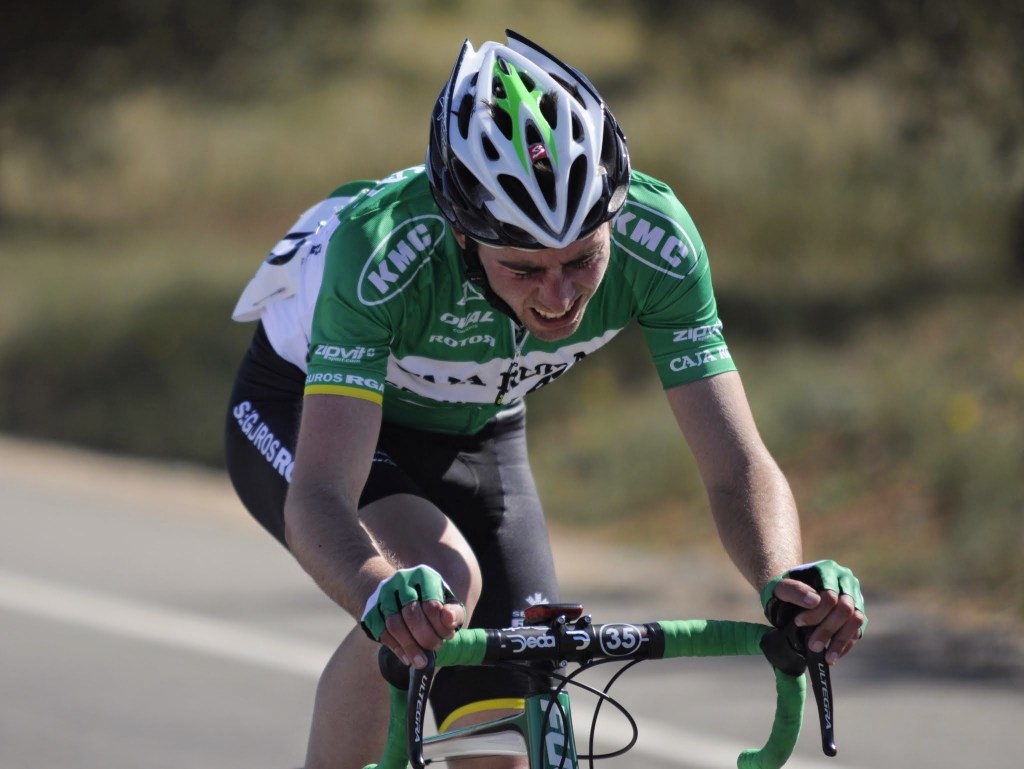 Manu Sola (Caja Rural) en pleno sufrimiento
