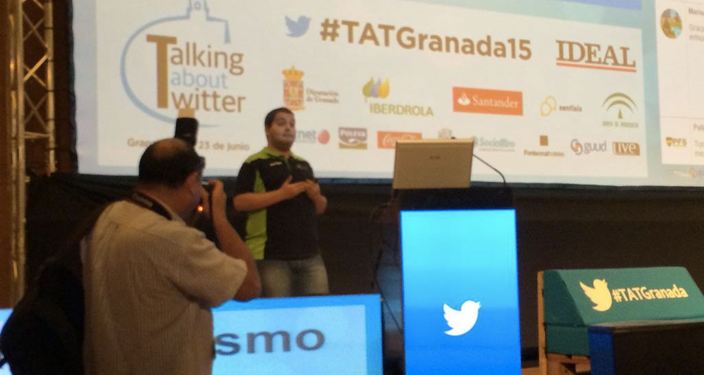 @DaniBici, explicando su trabajo en #TATGranada. El mejor del mundo en lo suyo.